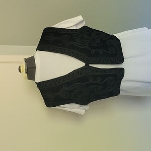 Velvet vintage cropped vest